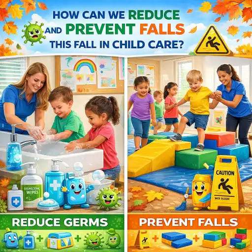 ChildCareEd's tweet image. #flu #handwashing #germs #safety How can we reduce germs and prevent falls this fall in child care?: This short guide gives child care providers simple, practical fall reminders to reduce germs and respiratory illnesses—teach and model 20-second… dlvr.it/TR2Kvb