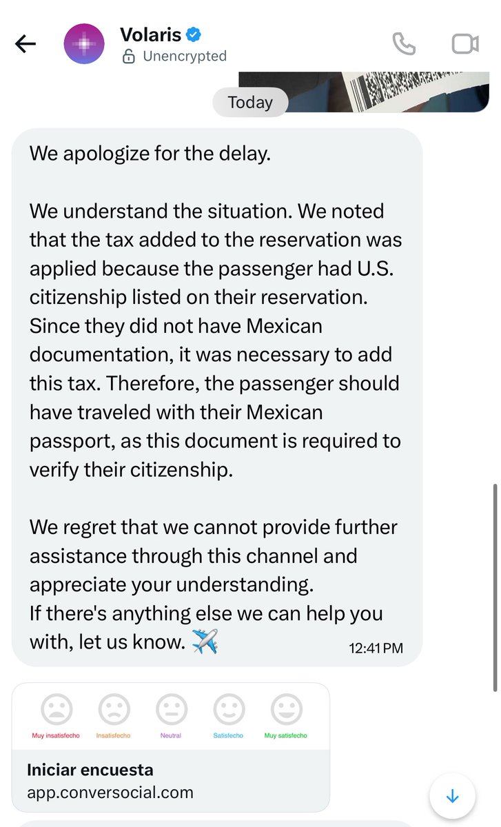 violet_shale's tweet photo. @flyvolaris You did not help or address the situation. You are stealing from Mexican residents by collecting fees you are not entitled to. https://t.co/WnkOwjajBD