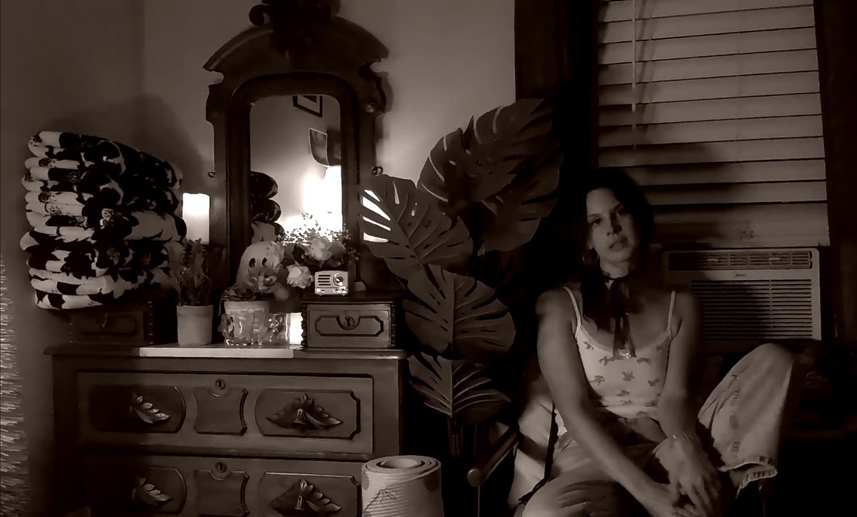 lanadelreymerch's tweet photo. Lana Del Rey has released the music video for ‘White Feather Hawk Tail Deer Hunter.’

Watch: https://t.co/PMpFfXJn4O https://t.co/SICPmpB5bg