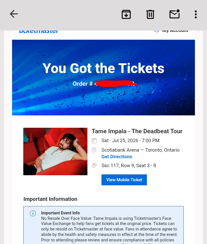 the process of getting these tickets was so stressful and dramatic and cinematic but I DID IT I'M SEEING DJO AND TAME IMPALA 🎉