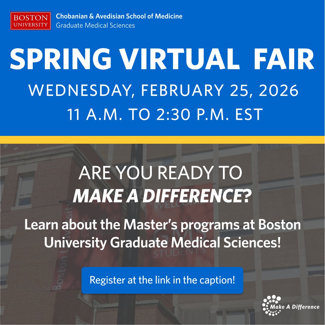 BU Graduate Medical Sciences tweet media