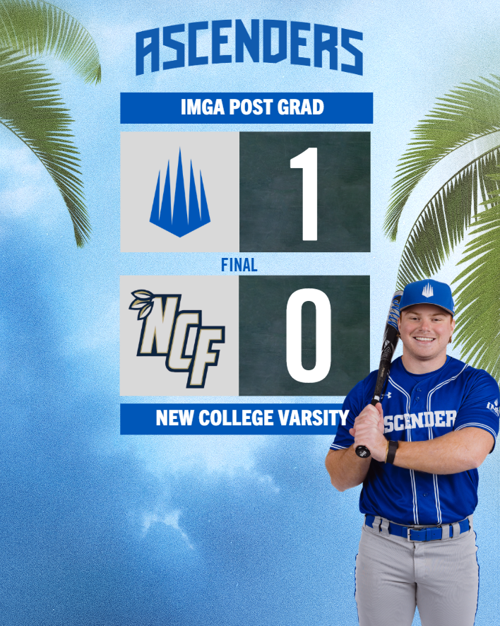 Tuesday 2-17

Post Grad shut out New College Varsity 1–0 on a HR from James Rice, while Avriel Tostado (3 IP, 4 K) and Joey Acompora (<a href="/acamporajoey_25/">Joey Acampora</a> )(4 IP, 3 K) combined for the shutout.