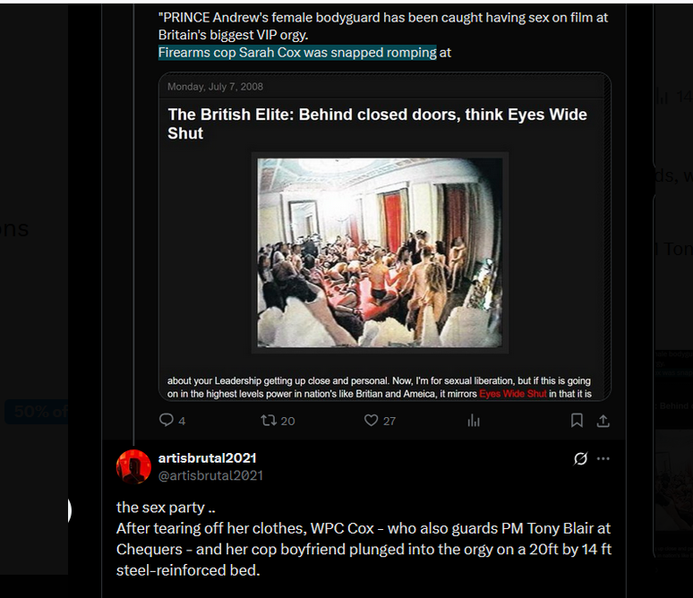 "Police now probe Andrew  Mountbatten-Windsor's royal protection officers amid claims they 'turned  a blind eye' during Epstein island visits"🤔