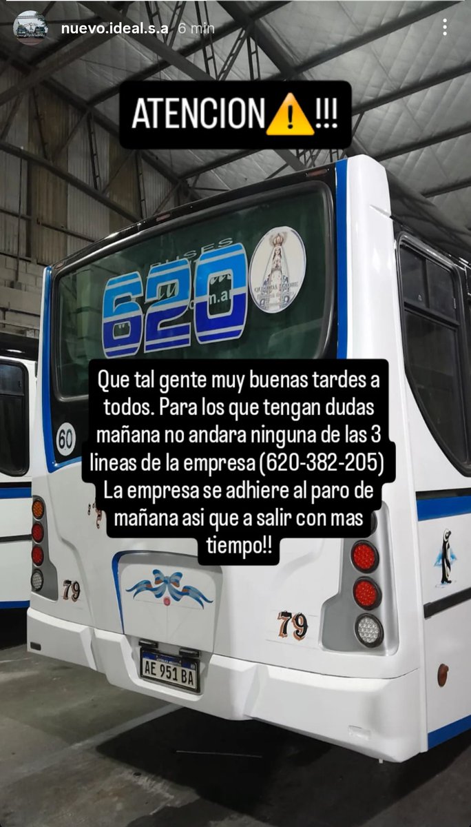 bairesbondis's tweet photo. 🚨 ATENCIÓN
La pingüino🐧 se va al paró, por lo que las
#linea620 #linea382 y #linea205 no prestarán servicio el día de mañana ❌ https://t.co/blHWEPtulI