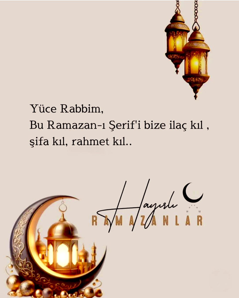 Geldi çattı yılın en güzel zamanı😇

Bu güzel ayı hakkıyla geçirmeyi nasip etsin Allah

Dualarımız kabul, sofralarımız bereketli olsun 🙏🏻 🙏🏻🙏🏻
Herkese hayırlı Ramazanlar