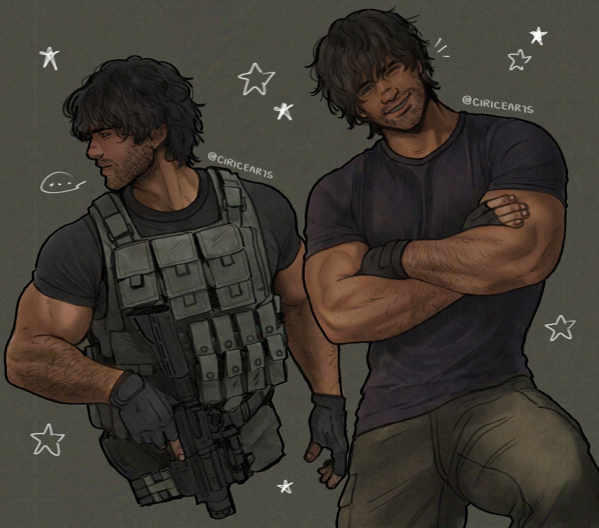 ciricearts's tweet image. never getting tired of drawing him #carlosoliveira #residentevil