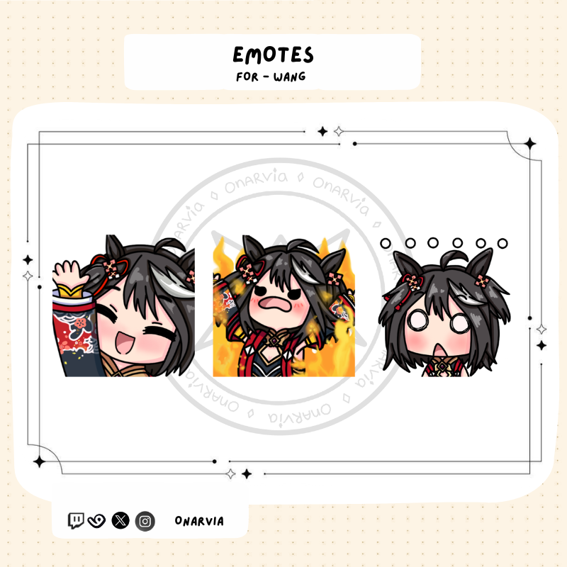 onarviaxlass's tweet photo. Hiya everyone~! I would love to start doing emote commissions! 

Do check it out :3 
https://t.co/6TZtzRjM82

#VGen https://t.co/p9DDp2ul0x