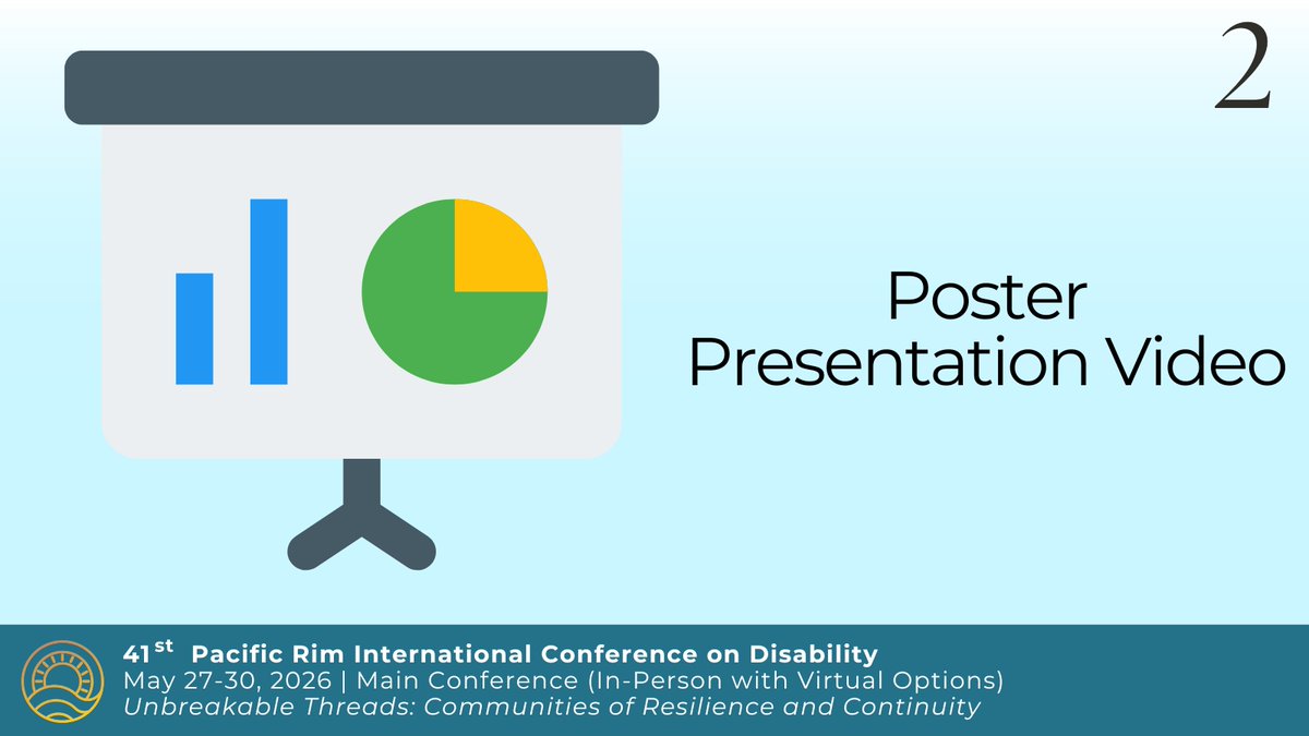 PacRimHawaii's tweet photo. The #PacRim2026 poster presentation YouTube video is available at https://t.co/i4klTh3p84.

 #Conference #Scholarships #DisabilityStudies #APA #AdaptedPhysicalActivity #HigherEducation #TPSID #Worksforce #Disability #Media #Culture #DevelopmentalDisability #IntellectualDisability https://t.co/0zTowlzNzl