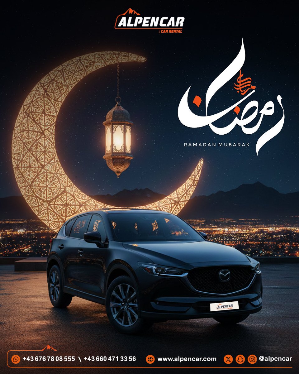 أسرة شركة البين كار تبارك لكم حلول شهر رمضان المبارك 🌙
شهر الرحمة والمغفرة والعتق من النيران سائلين اللّٰه أن يعيده علينا وعليكم أعوامًا عديده وأزمنه مديدة بالخير واليُمن والبركة 🤲🏼

#رمضان_كريم