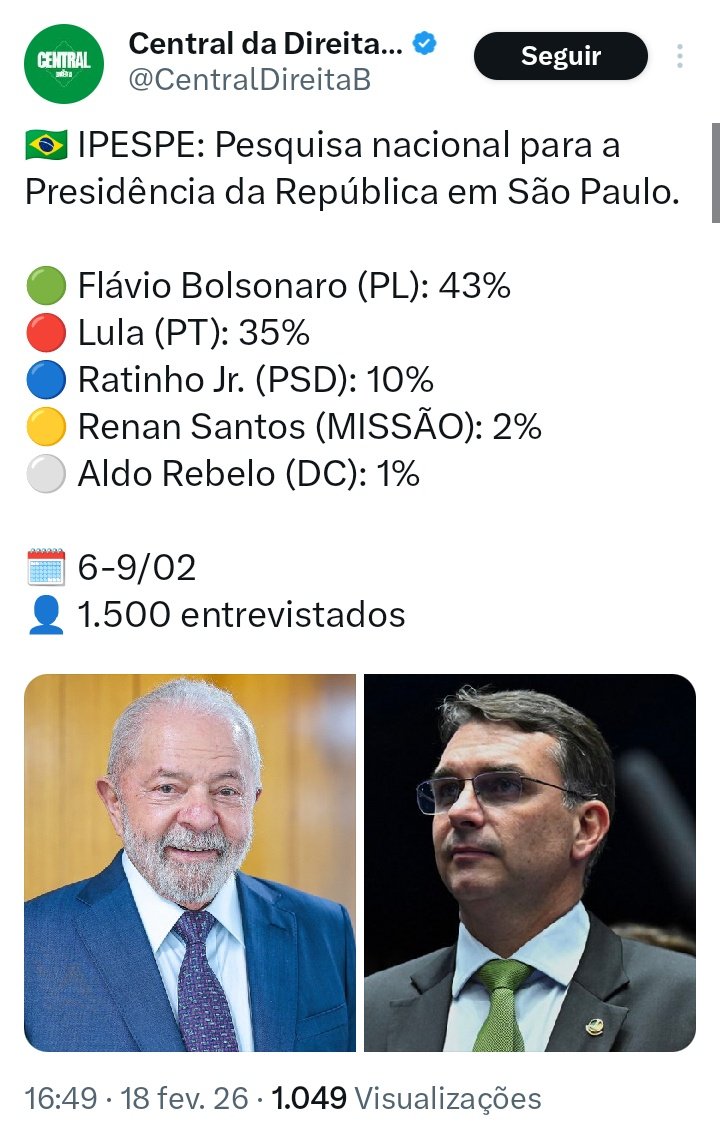 Enquanto tem pessoal de direita fazendo cu doce para a candidatura,Flávio só vai crescendo...

FLÁVIO PRESIDENTE.