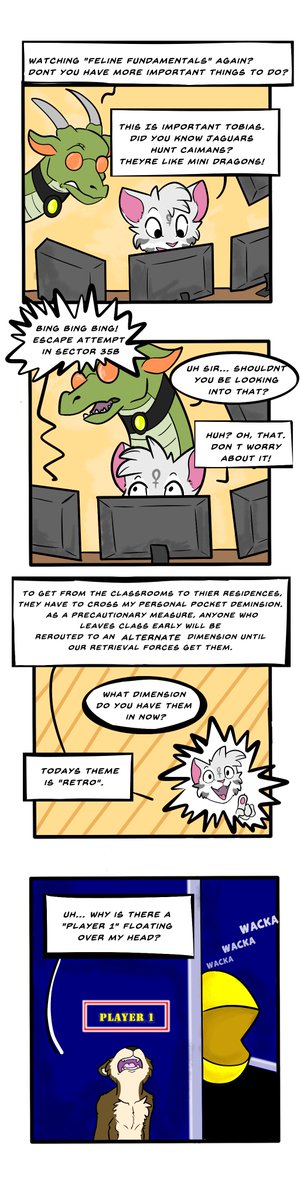 ReplyingAt3am's tweet photo. LIS 71 let's go off the rails! Lucius has an interesting security mechanism to make sure nobody escapes... 

#TFTuesday #comic #webcomic #furryartwork https://t.co/uCS523Oltv