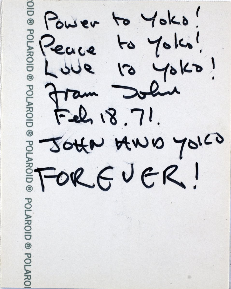 HAPPY BIRTHDAY YOKO!
Power to Yoko! Peace to Yoko! Love to Yoko!
From John Feb 18.71.
JOHN AND YOKO FOREVER!