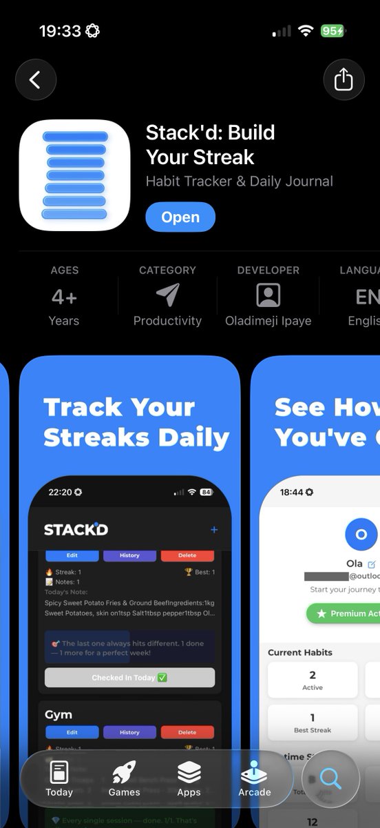 first in the bloodline to design, build and launch an app on the iOS App Store 🥳

👉 apps.apple.com/us/app/stackd-…

Download it, try it, and let me know what you think! 🙌