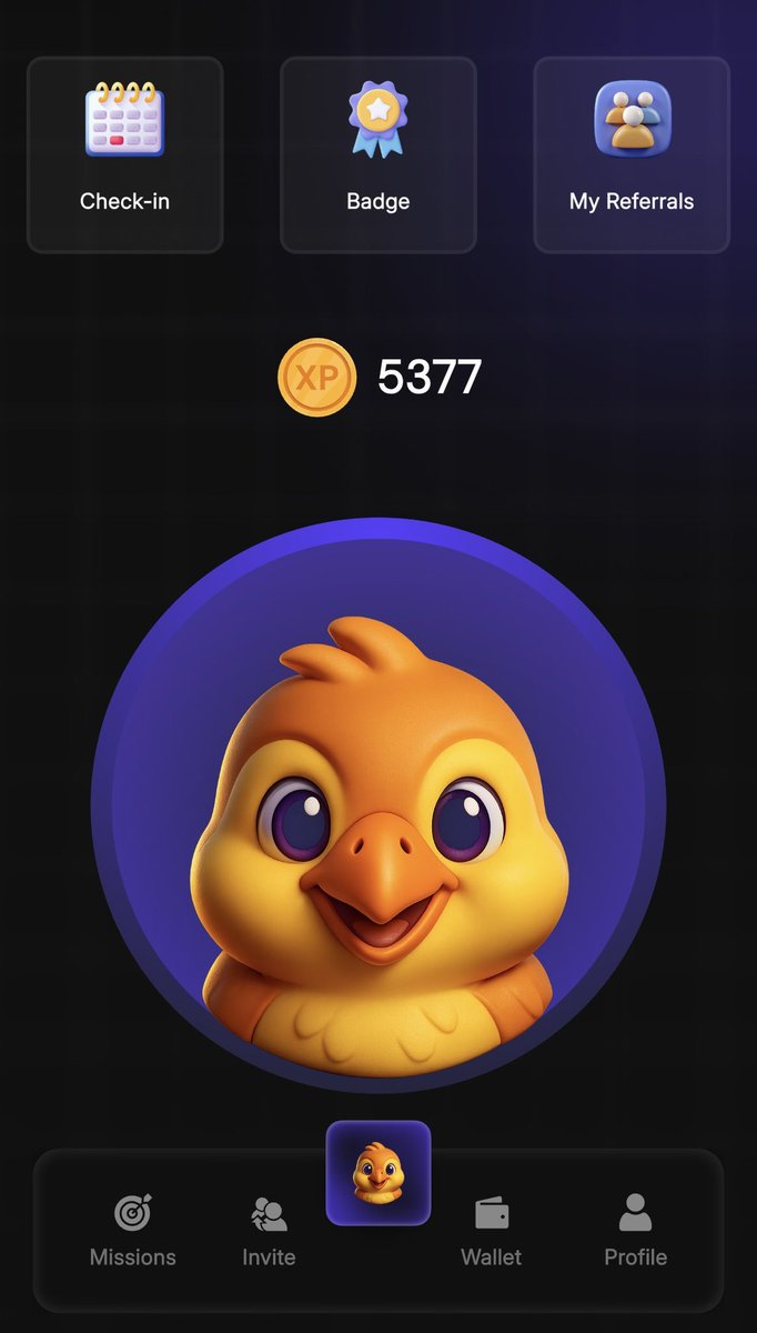 V1 in motion.

XP tracking: Live
Check-ins: Live
Missions: Live
Referrals: Live

Simple by design.
Measured by default.
Built to compound.

Early access coming soon.