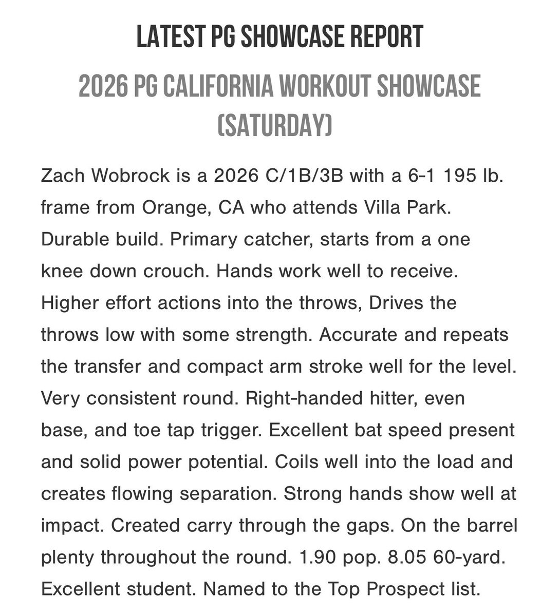 JesseLucas1997's tweet photo. @ZachWobrock updated PG profile…#50 catcher in CA, 1.90 pop, top 1000 national overall player… @VPHS_Baseball @CypressColl_BSB @SOCALCUBSBB @EddyRodriguezU @lopezcatching @burtcall8 @CoachFitz28 @LWobrock https://t.co/sBoqkl1cqR