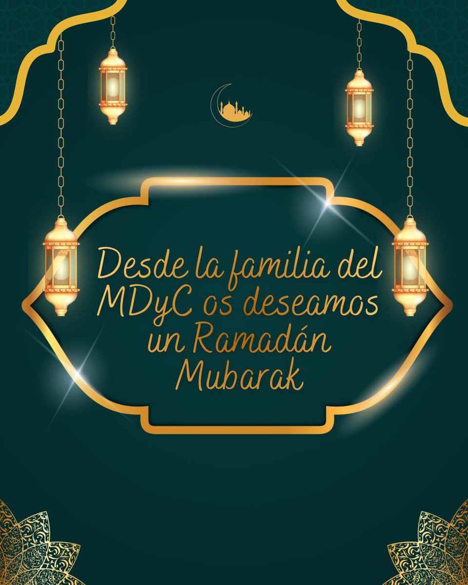 #RamadanMubarak de parte de la familia del <a href="/MDyC_CEUTA/">MDyC</a> 💚 

Que cada #ayuno purifique el corazón, cada súplica sea escuchada y cada noche traiga serenidad y esperanza🌙✨

Que las oraciones abracen especialmente a #Palestina, pidiendo #paz, #justicia y alivio 🤍