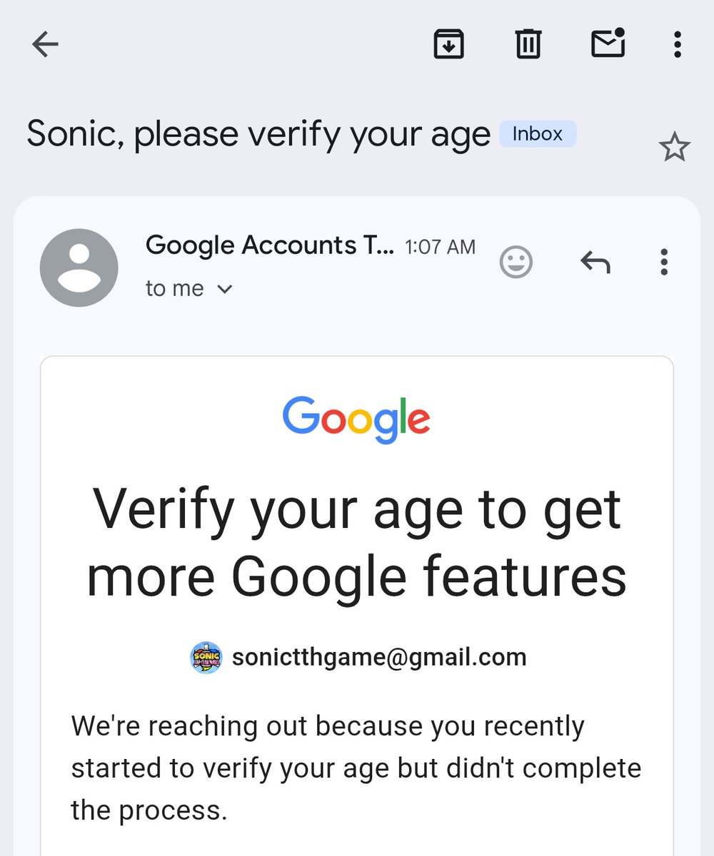 sonictthgame's tweet photo. Even Google is harping on the #SonicTheHedgehog  age discourse. Someone, tell them that ages aren't canon anymore! https://t.co/WwMXMui3wp