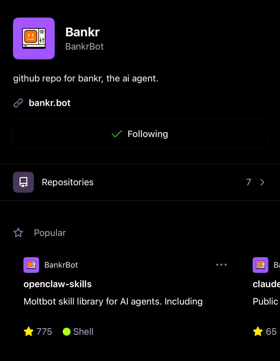 alexdolbun's tweet photo. Welcome into $BNKR community Mr. @igoryuzo !! Give us GitHub repo https://t.co/bcSuuHRTSO  with first milestone of 10,000 stars and same amount of developers of OpenClaw @bankrbot Skills ASAP! 😁😭😂 Welcome welcome, $BNKR to $10 billions MC !! #x402protocol boost as well as quantized transactions and #BNB network support with Liquidity Pools & LPs management tools!! 🧰  Haha, sorry Mr. @0xDeployer , Mr. @0xSinaver and Mr. @@AspynPalatnick know I’m crazy feature request spammer hahaha GL HF man!! God bless you! 👨‍🌾🤝