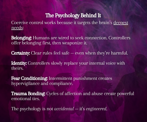 sweetgoth1's tweet photo. A thread about coercive control, how to spot it and the links between cults, MLMs and abusive relationships #eductaion #resources #antiMLM #BITEmodel https://t.co/1AtOnEyrtz
