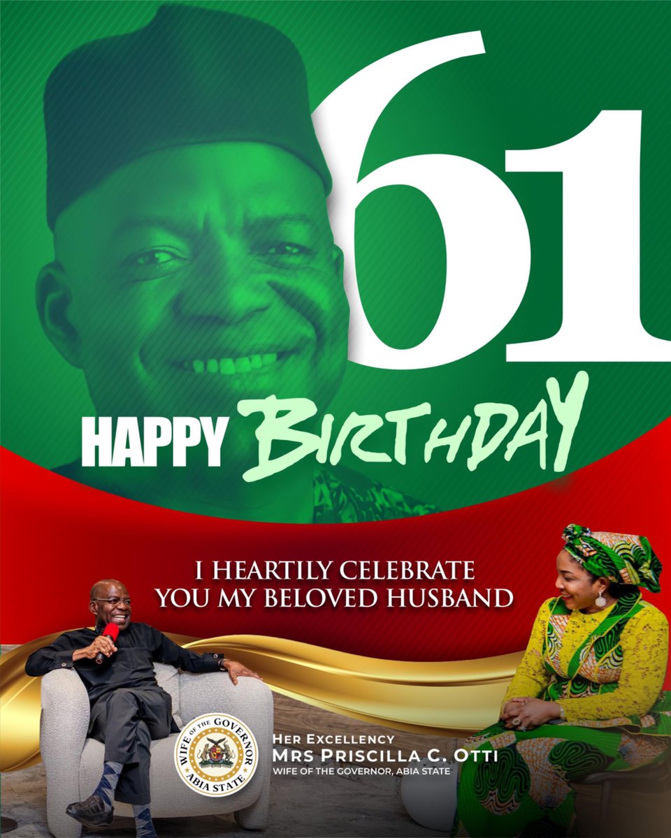 Happy Birthday, My Love ❤️

Today, I celebrate not only the Governor of Abia State, but the remarkable man whose strength, kindness, and steady love mean the world to me.

To my dear husband, Alex Chioma Otti, you are strength wrapped in humility, vision guided by wisdom, and