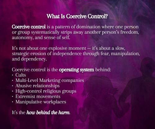 sweetgoth1's tweet photo. A thread about coercive control, how to spot it and the links between cults, MLMs and abusive relationships #eductaion #resources #antiMLM #BITEmodel https://t.co/1AtOnEyrtz