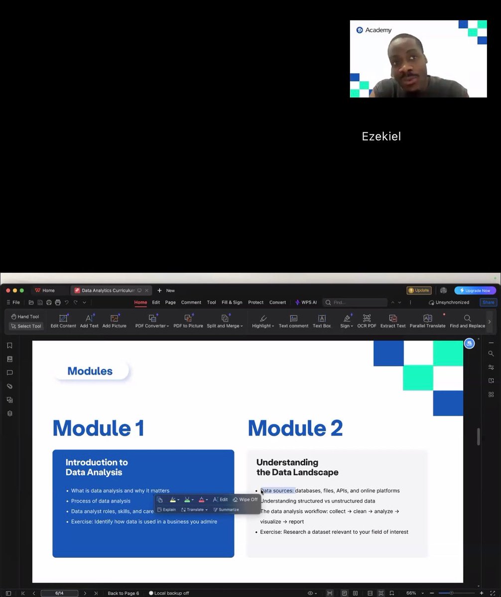 GreatstyleU's tweet photo. Few months ago I got a fully funded scholarship to study Data Analytics at @TechSphereAcad 
And Few weeks ago Mr adetola Durojaiye graciously took us through the Orientation sessions which was really exciting for me

#30DaysOfTech #LearningWithTS https://t.co/GRIH8aGK9Z