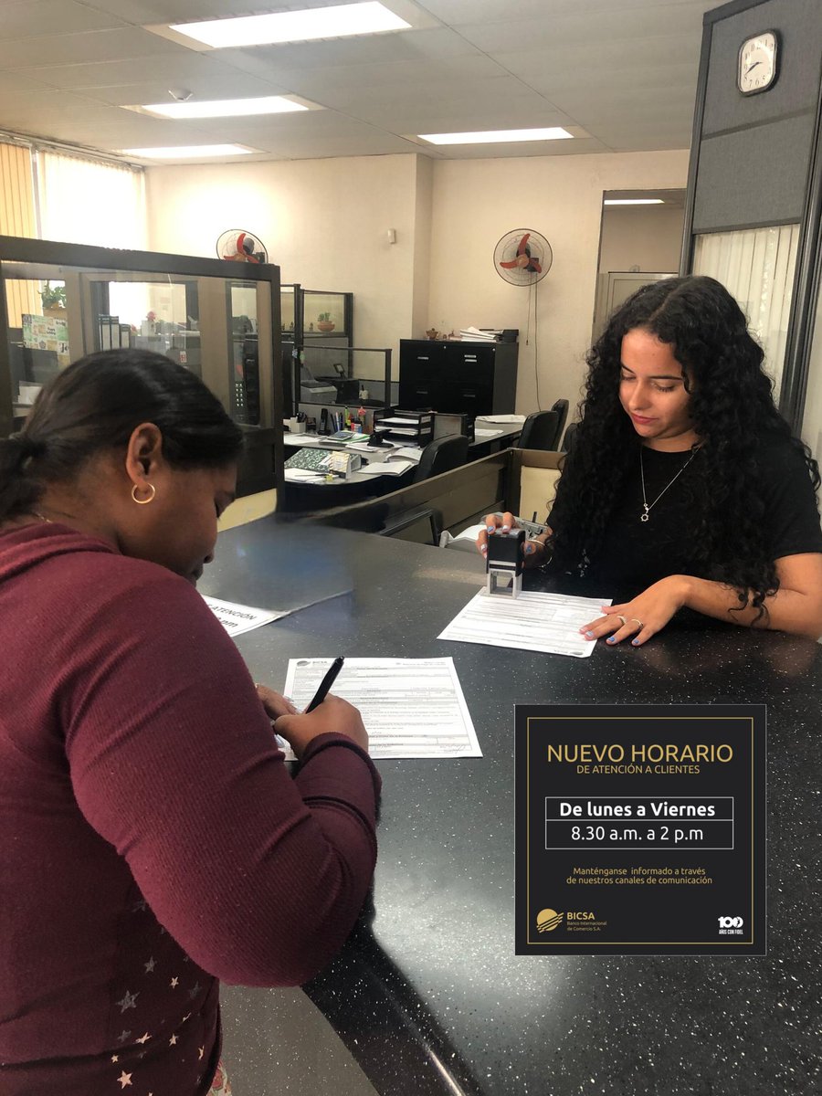 La Sucursal Playa de BICSA sigue firme 💪  aunque el horario se redujo hasta 2:30 p.m., los bancarios no se detienen:  💵 Extracciones, 🏦 Depósitos, 🔄 Transferencias, 📝 Cheques… ¡todo sigue funcionando!  
Reconocemos su entrega: la #BancaCubanaNoSeDetiene  
🇨🇺 #CubaEstáFirme