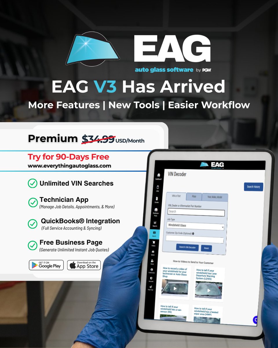 EVERYTHING AUTOGLASS V3 has arrived with more features than ever before! 🚀 Try it for 90 days FREE at: everythingautoglass.com.

 #AutoGlass #AutoGlassSoftware #AutoSoftware #AutoGlassRepair