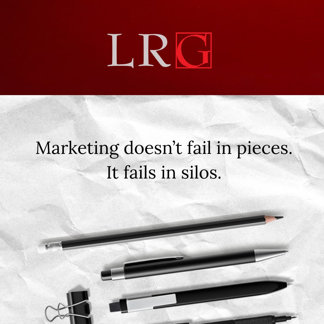 LRGMarketing's tweet photo. Blogs. Ads. Email. Events. Sales tools. PR. None of it works in isolation. Integrated #marketing sounds obvious - until you’re the one trying to run it lean. https://t.co/xdy3q5rEeM https://t.co/77N1SDuoDu