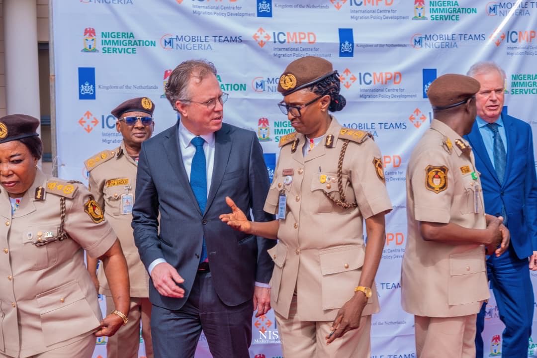 nigimmigration's tweet photo. NIS, ICMPD, NETHERLANDS GOVERNMENT INAUGURATE MOBILE TEAMS PROJECT STEERING COMMITTEE

The Nigeria Immigration Service, in partnership with the International Centre for Migration Policy Development (ICMPD) and supported by the Government of the Netherlands, on Tuesday 17 February 2026, launched the Mobile Teams (MT) Nigeria Project Steering Committee (PSC) at the Service Headquarters in Abuja. This marks the start of a strategic initiative to boost Nigeria's Border Security and Migration Management systems.

The Project Steering Committee is the highest governance and oversight body for the MT Nigeria Project. It is responsible for providing strategic direction, reviewing and approving work plans, ensuring accountability, and facilitating coordination among relevant stakeholders to guarantee the effective implementation and achievement of the project’s objectives.  

The Comptroller-General of Immigration, KN Nandap, pcc, mmis, fsmn, fspsp, represented during occasion by DCG FU Nwanneka, mni, PhD of Visa and Residency Directorate, described the inauguration as a significant milestone in strengthening Nigeria’s Border Security. She commended the Government of the Netherlands for its sustained partnership and support to the Service, noting that Nigeria’s vast land and maritime borders require modern tools, improved surveillance, and enhanced operational mobility to effectively address irregular migration, transnational crimes, and emerging security threats. The CGI further acknowledged ICMPD’s professionalism and commitment to human rights standards, emphasizing that the MT Nigeria Project will significantly boost the Service’s patrol and rapid response capabilities across Nigeria’s border corridors.  

International Centre for Migration Policy Development (ICMPD), Country Head of Office, Isabelle Wolfsbruger,  in her remarks noted that the Mobile Teams Project will boost NIS capacity to combat irregular migration, migrant smuggling, and trafficking in persons, particularly across Nigeria’s land borders. She further commended the longstanding cooperation and reaffirmed ICMPD’s commitment to supporting the successful implementation of the project through effective coordination and technical expertise.

The Nigeria Immigration Service reaffirms its commitment to strategic partnerships and intelligence-driven border management with international development partners and relevant stakeholders to strengthen national security, and promote safe, orderly, and regular migration.

DCI AS Akinlabi
Service Public Relations Officer
Nigeria Immigration Service Headquarters
Abuja
18/02/2026