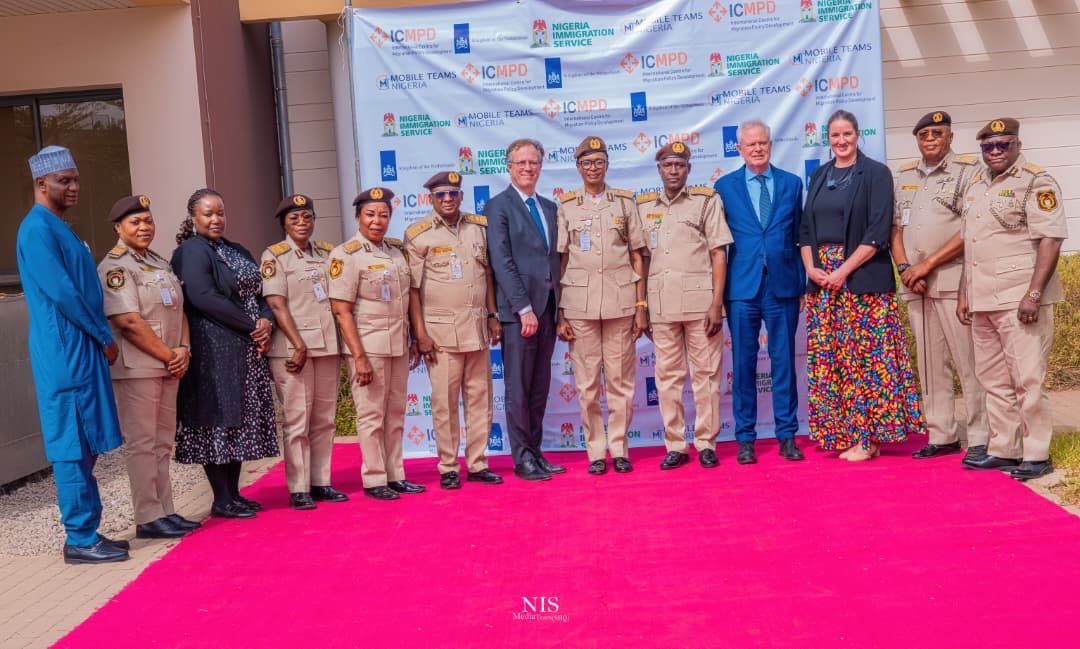 nigimmigration's tweet photo. NIS, ICMPD, NETHERLANDS GOVERNMENT INAUGURATE MOBILE TEAMS PROJECT STEERING COMMITTEE

The Nigeria Immigration Service, in partnership with the International Centre for Migration Policy Development (ICMPD) and supported by the Government of the Netherlands, on Tuesday 17 February 2026, launched the Mobile Teams (MT) Nigeria Project Steering Committee (PSC) at the Service Headquarters in Abuja. This marks the start of a strategic initiative to boost Nigeria's Border Security and Migration Management systems.

The Project Steering Committee is the highest governance and oversight body for the MT Nigeria Project. It is responsible for providing strategic direction, reviewing and approving work plans, ensuring accountability, and facilitating coordination among relevant stakeholders to guarantee the effective implementation and achievement of the project’s objectives.  

The Comptroller-General of Immigration, KN Nandap, pcc, mmis, fsmn, fspsp, represented during occasion by DCG FU Nwanneka, mni, PhD of Visa and Residency Directorate, described the inauguration as a significant milestone in strengthening Nigeria’s Border Security. She commended the Government of the Netherlands for its sustained partnership and support to the Service, noting that Nigeria’s vast land and maritime borders require modern tools, improved surveillance, and enhanced operational mobility to effectively address irregular migration, transnational crimes, and emerging security threats. The CGI further acknowledged ICMPD’s professionalism and commitment to human rights standards, emphasizing that the MT Nigeria Project will significantly boost the Service’s patrol and rapid response capabilities across Nigeria’s border corridors.  

International Centre for Migration Policy Development (ICMPD), Country Head of Office, Isabelle Wolfsbruger,  in her remarks noted that the Mobile Teams Project will boost NIS capacity to combat irregular migration, migrant smuggling, and trafficking in persons, particularly across Nigeria’s land borders. She further commended the longstanding cooperation and reaffirmed ICMPD’s commitment to supporting the successful implementation of the project through effective coordination and technical expertise.

The Nigeria Immigration Service reaffirms its commitment to strategic partnerships and intelligence-driven border management with international development partners and relevant stakeholders to strengthen national security, and promote safe, orderly, and regular migration.

DCI AS Akinlabi
Service Public Relations Officer
Nigeria Immigration Service Headquarters
Abuja
18/02/2026