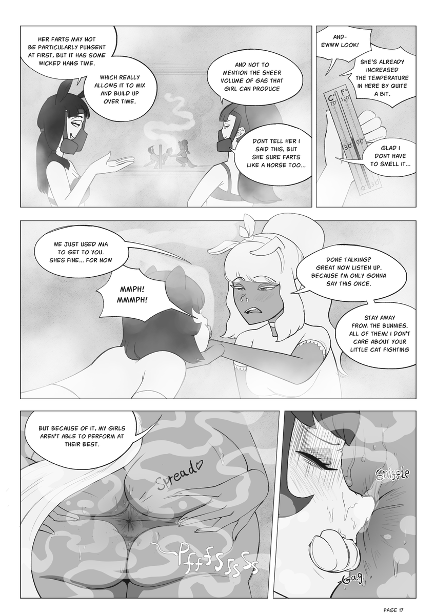 Arejay80085's tweet photo. Just released page 38-44 on an ongoing comic project, here is some of the previous pages (15-18)!

Skunkgirl Misty brought biochemical precision while Horsegirl Cammie brought volume and velocity, Who will win?🦨vs.🐴 https://t.co/P1iRg4eDzM