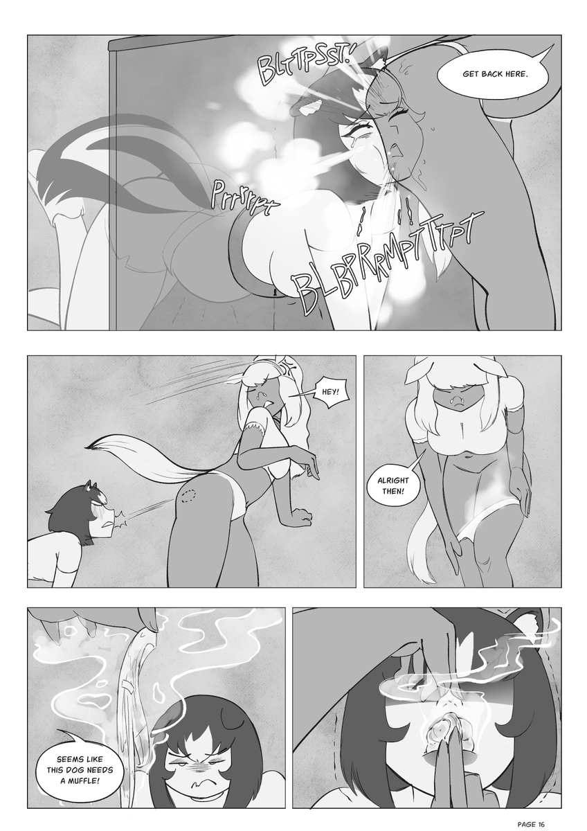 Arejay80085's tweet photo. Just released page 38-44 on an ongoing comic project, here is some of the previous pages (15-18)!

Skunkgirl Misty brought biochemical precision while Horsegirl Cammie brought volume and velocity, Who will win?🦨vs.🐴 https://t.co/P1iRg4eDzM