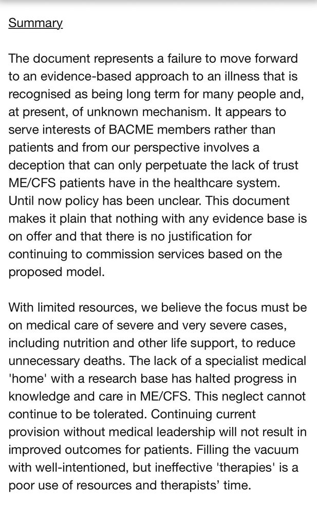 TomKindlon's tweet photo. Open Letter to British Association for Clinicians in ME/CFS (BACME) in Response to the Document ‘Guide to Therapy’, 2025

https://t.co/N38sJa0HrG

Letter authors
Jonathan Edwards (professor of connective tissue)
Michelle Bull (physiotherapist)
Joan Crawford (psychologist)

#MEcfs https://t.co/QcvAH0yNU6