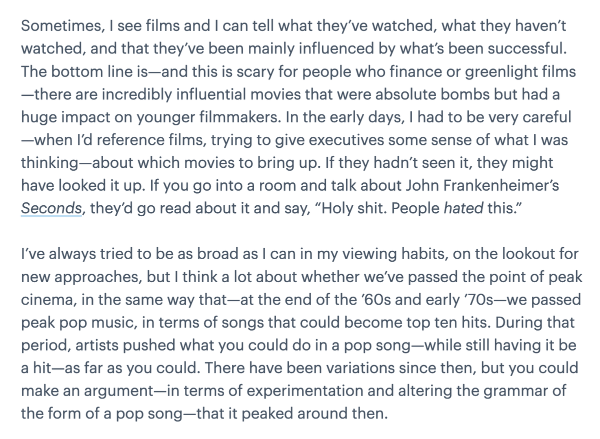 isaacfeldberg's tweet image. Steven Soderbergh sat down with me to discuss his favorite films—from DO THE RIGHT THING to FARGO, PHANTOM THREAD, JAWS, and LOST IN TRANSLATION—for @letterboxd, and ended up sharing his theory that we reached peak cinema at the end of New Hollywood: boxd.it/2YK