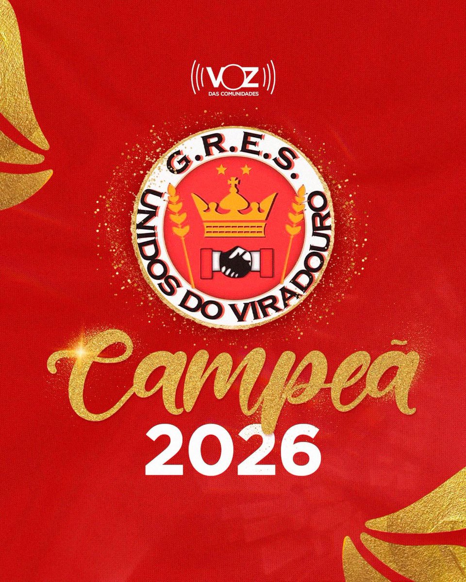 A <a href="/gresuviradouro/">Unidos do Viradouro</a> É a grande campeã do Rio Carnaval 2026!