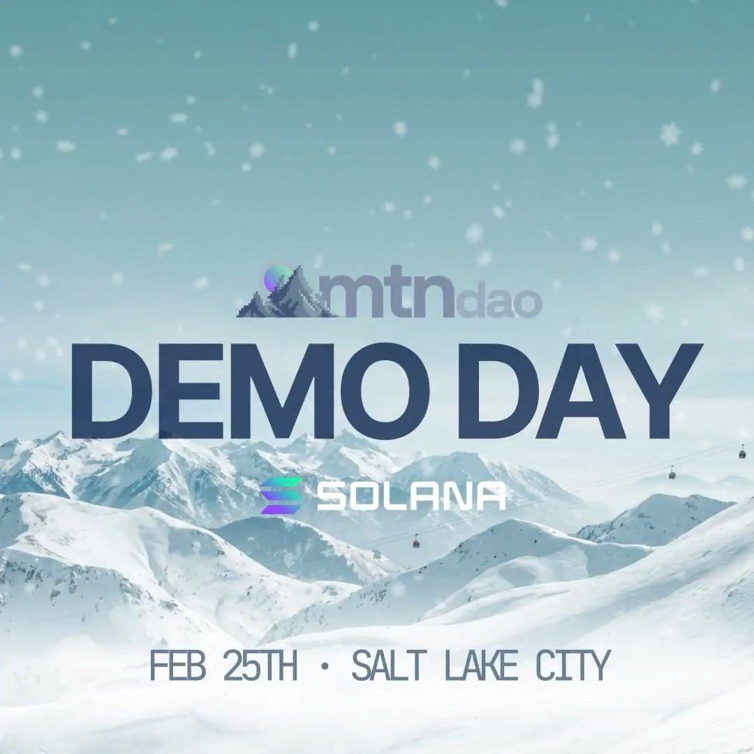 SolanaEvents's tweet image. We're only a week away from Solana Demo Day at @mtndao 

This begins our mission to showcase the most promising builders and products in the ecosystem on the road to Breakpoint. 

Join us to meet the next generation of Solana superstars. 

Can't join us irl? The entire event will