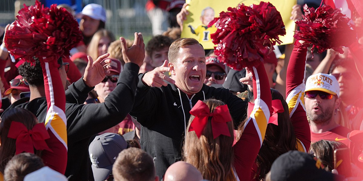 Since T.J. Otzelberger took over in 2021, Iowa State has 15 wins over AP Top 10 teams.

That's the most of any program in that timespan.

📸: Nirmalendu Majumdar/Ames Tribune/USA Today Network
