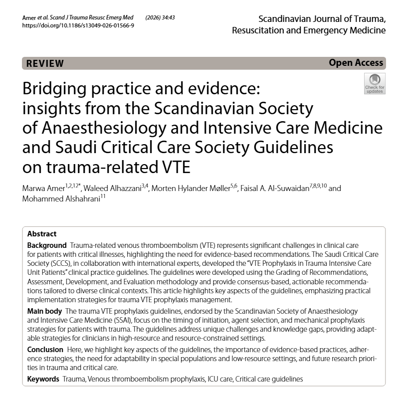 Saudi Critical Care Society Guidelines Chapter tweet media
