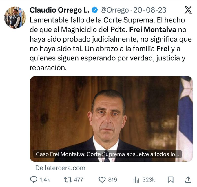 <a href="/Orrego/">Claudio Orrego L.</a> Orrego, cuándo te conviene no más. Esta no te saldrá gratis.