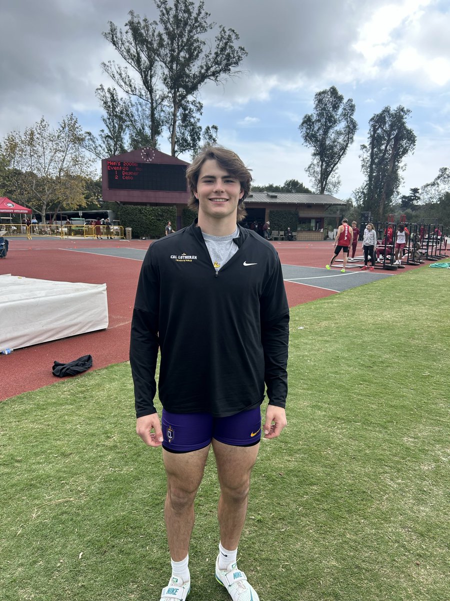 CalLutheranXCTF's tweet photo. 🚨CAL LU TOP 10 ALERT🚨

At the Westmont Warrior Relays last Saturday Drew Nees had a personal best of 1.95m in the High Jump. That mark puts him tied for 8th All Time in Cal Lutheran history! https://t.co/CdyWyeOiLQ