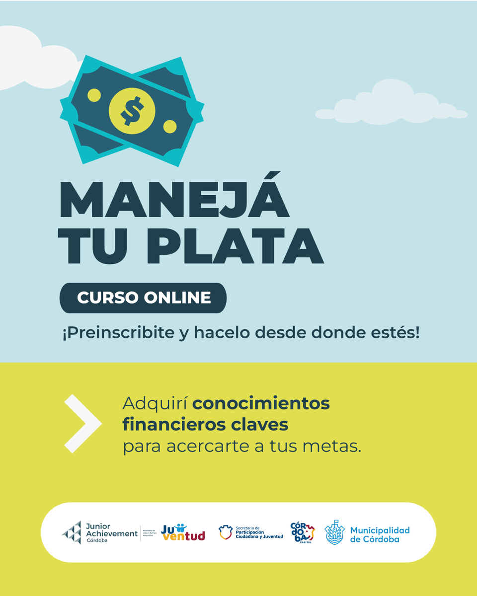 juniorencordoba's tweet photo. “Debí ahorrar más plata las veces que pude…”
Que no te vuelva a pasar.

💸 Manejá tu plata
📲 Online
⚡ Sin vueltas

Preinscribite acá, solo son 100 becas: https://t.co/ccsxwHB0ke https://t.co/3cZ7K8VbjZ