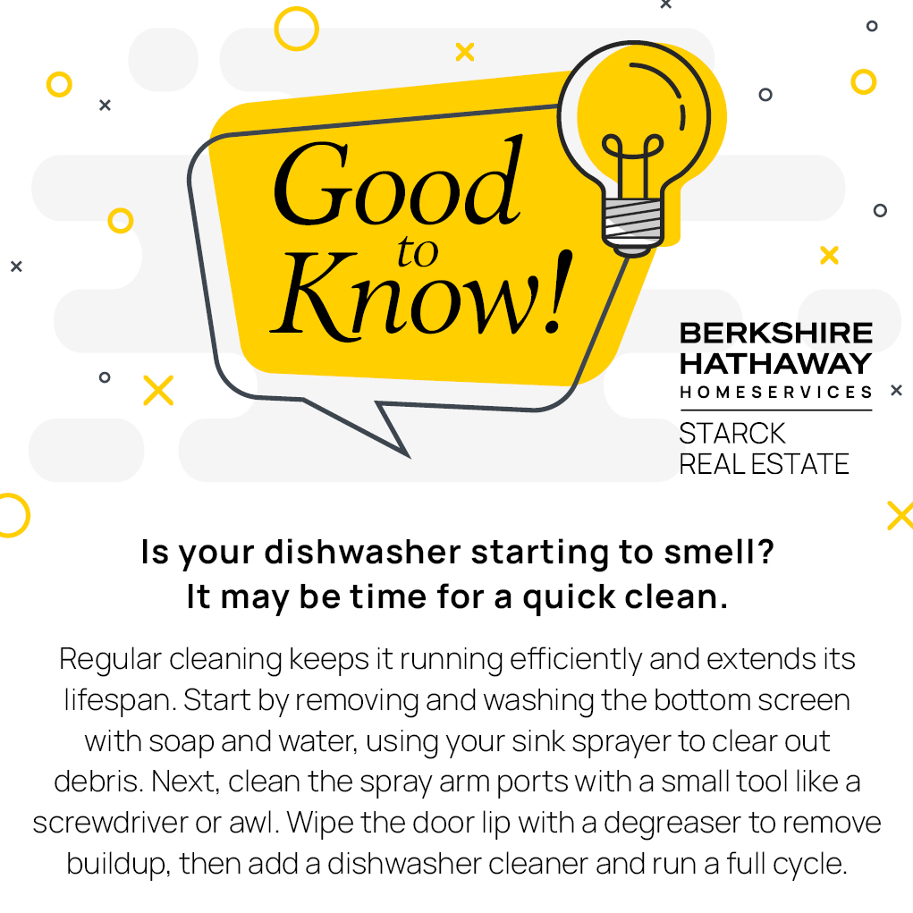 StarckRE's tweet image. Here's a quick way to clean your dishwasher and make it shine. Starck is Good to Know! #Goodtoknow #Goodtoask #BHHSrealestate #BHHSstarckrealestate  #GTK
