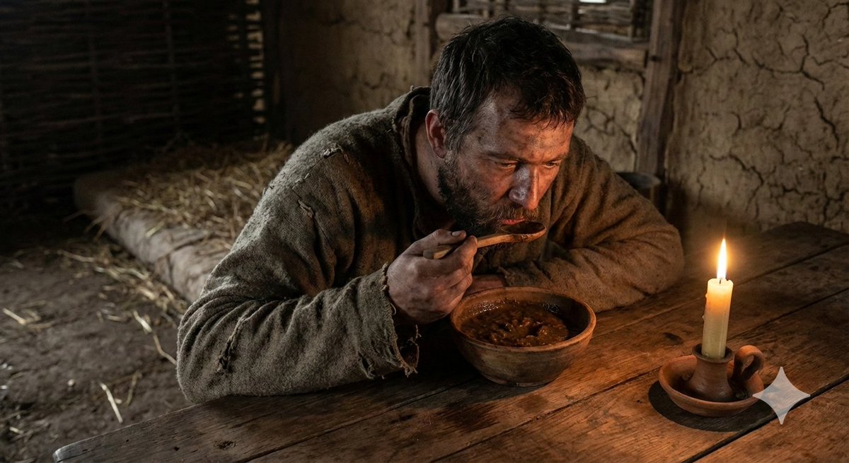 SamaHoole's tweet image. &amp;gt;Be a medieval English serf in 1250
&amp;gt;Work the lord's land from dawn to dusk
&amp;gt;Pay rent in crops, labour, and a share of your livestock
&amp;gt;The livestock you cannot eat
&amp;gt;Poaching a deer from the lord's forest: death
&amp;gt;Poaching a rabbit: mutilation
&amp;gt;The lord eats venison
&amp;gt;You eat