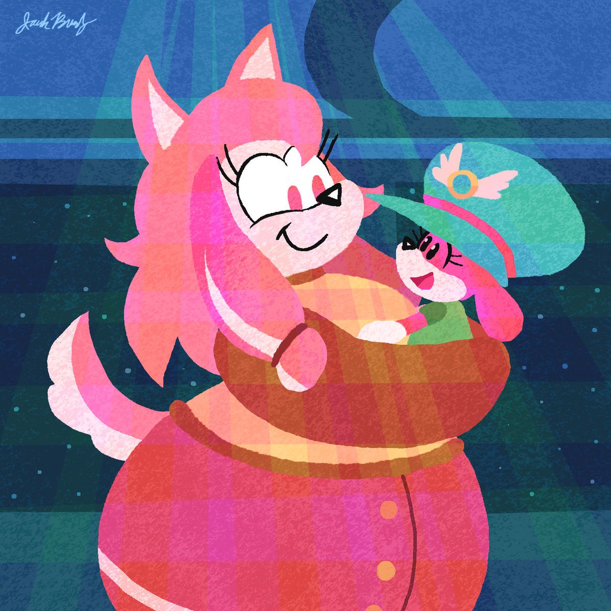 I am a big fan of drawing cartoons with hugging