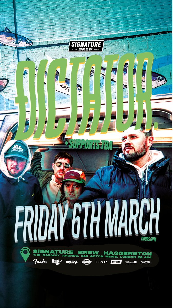 Dictator_Band's tweet photo. 🚨 LLLOOONNNDDDOONNNNN 🚨

We’re back Friday 6th March 📍 Signature Brew, Haggerston

Your tap water might be questionable but we love your chaotic city ❤️
This is gonna be a special one, come sweat it out with us

🎟️ Tickets:
https://t.co/fccvI9MOw6 https://t.co/kje7lgFYVv
