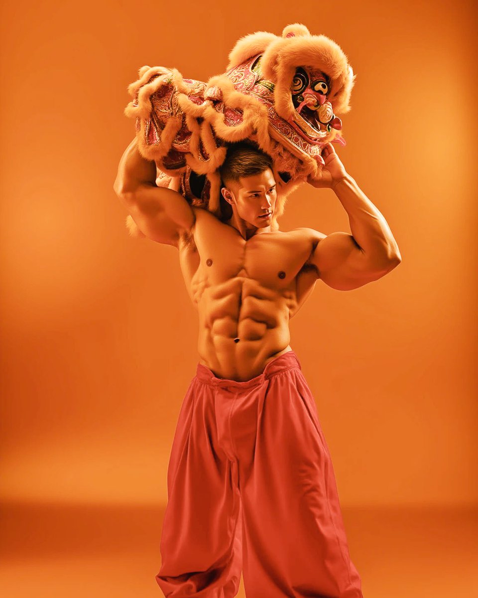 CharmingMalay's tweet photo. Lion Dancers. #fyp #muscles #CNY2026 #liondancer https://t.co/Ayx7IVI3ae