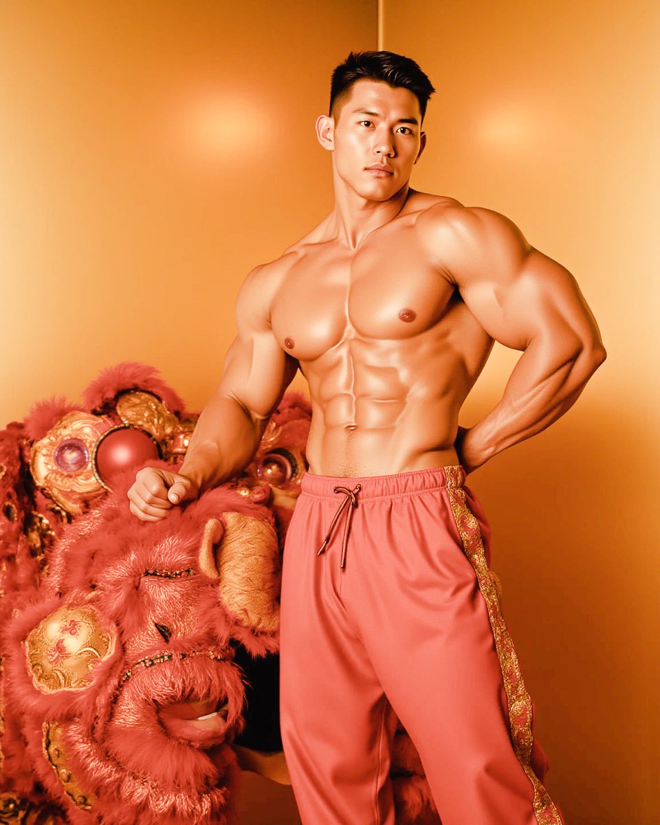 CharmingMalay's tweet photo. Lion Dancers. #fyp #muscles #CNY2026 #liondancer https://t.co/Ayx7IVI3ae