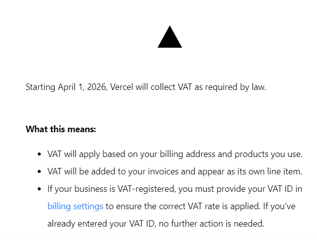 Indie hackers with $0 MRR going for MORs instead of <a href="/stripe/">Stripe</a> need to look at this! Vercel's one customer worth more than your company with VAT! 🙄