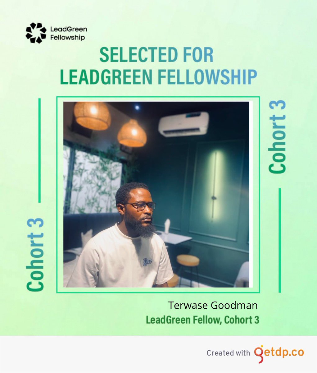 It’s a privilege to be part of Leadgreen fellow 
Thanks for the opportunity <a href="/Leadgreen_/">LeadGreen Fellowship</a>